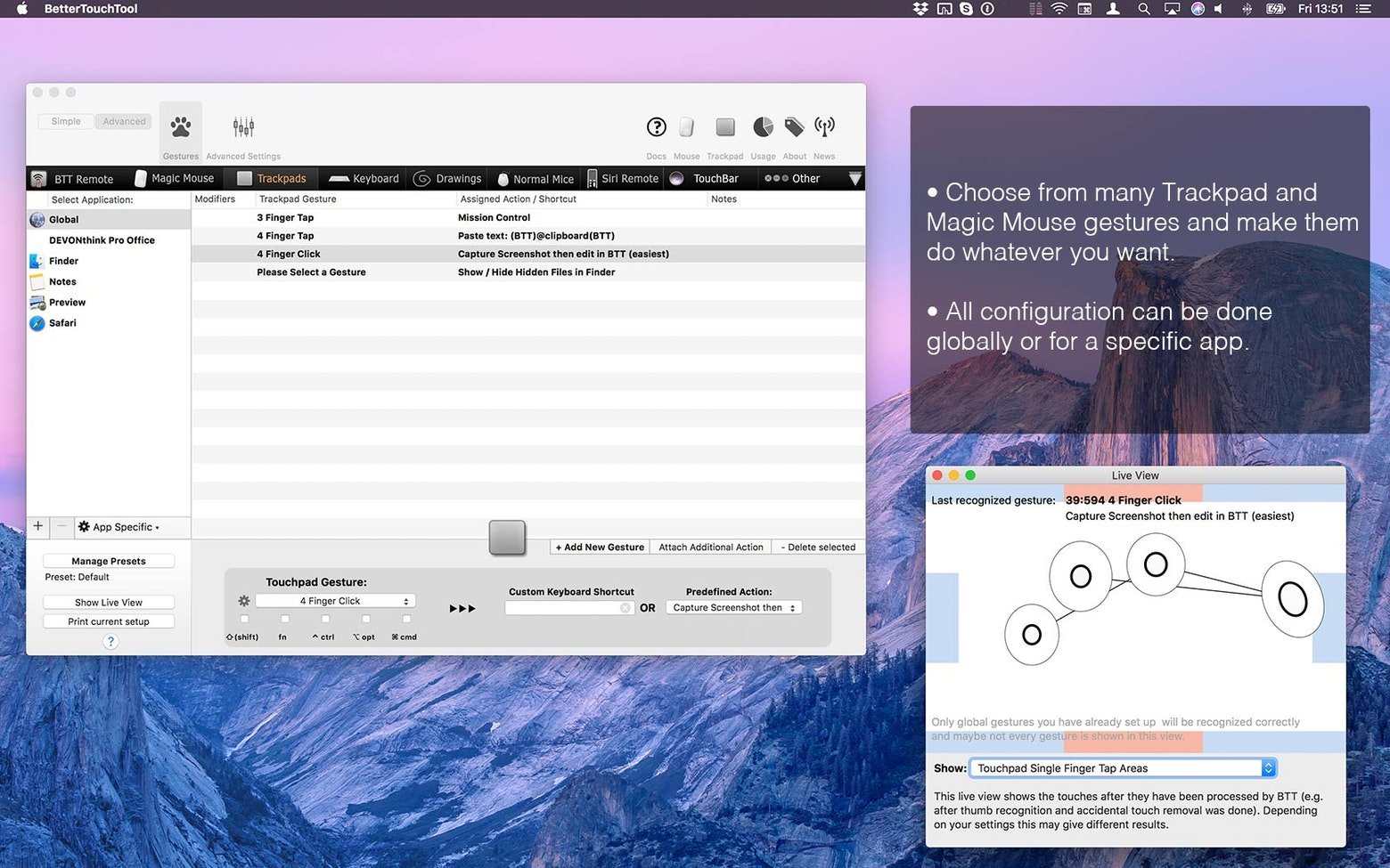 BetterTouchTool v5.690 鼠标触控板增强工具 BetterTouchTool v5.690 鼠标触控板增强工具