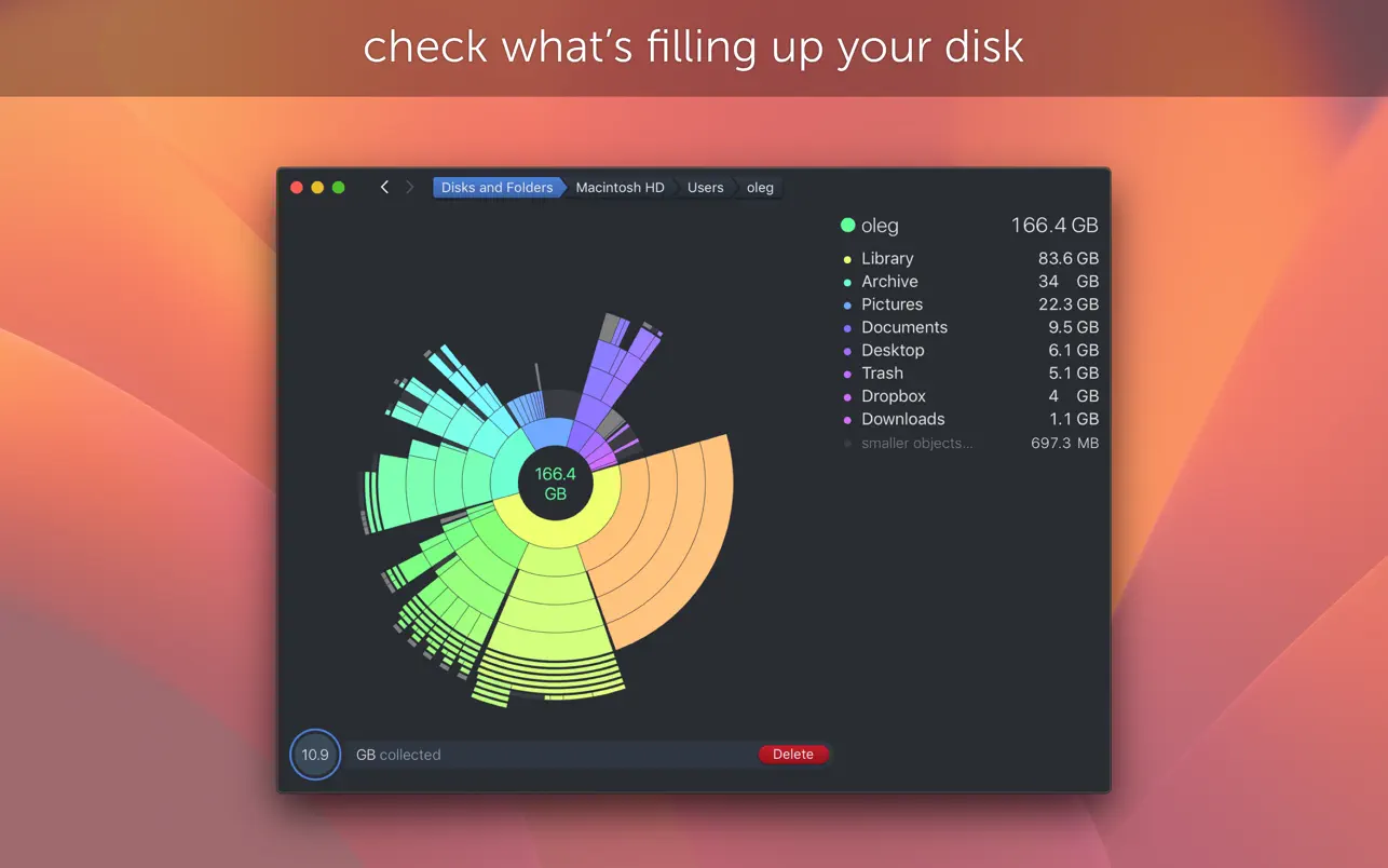 DaisyDisk v4.33.1 可视化的磁盘清理工具