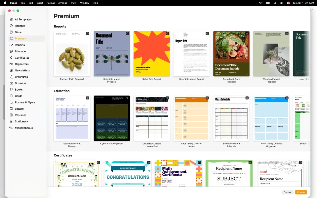 Pages Creator Studio v15.1 Mac上的Word平替文档编辑软件