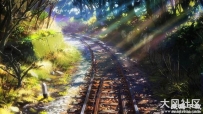 动漫铁路风景 高清壁纸 3440x1440